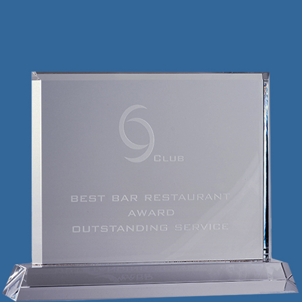 CR15Ae Clear Crystal Rectangle Award Trophy (50mm Thick)