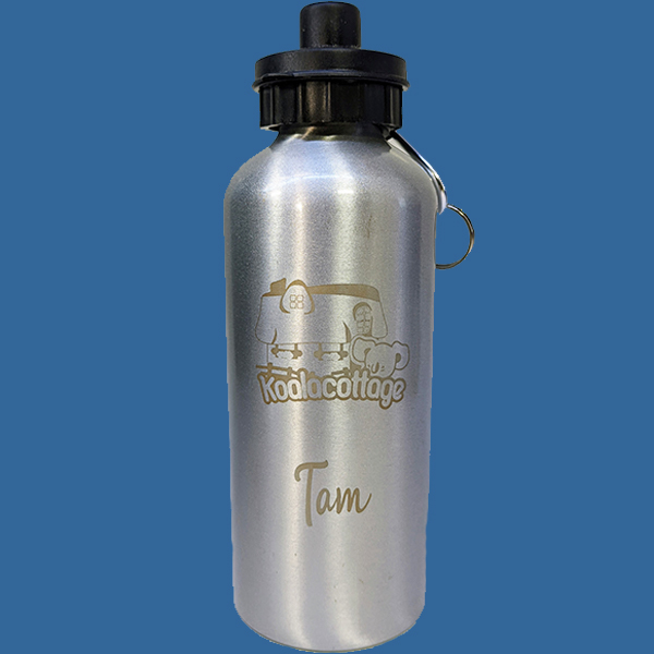 Aluminium Water Bottle Engraving to front side included