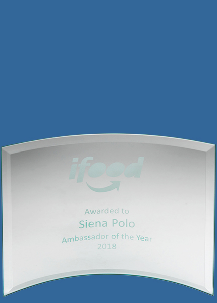 PG140t Concave Clear Glass Award