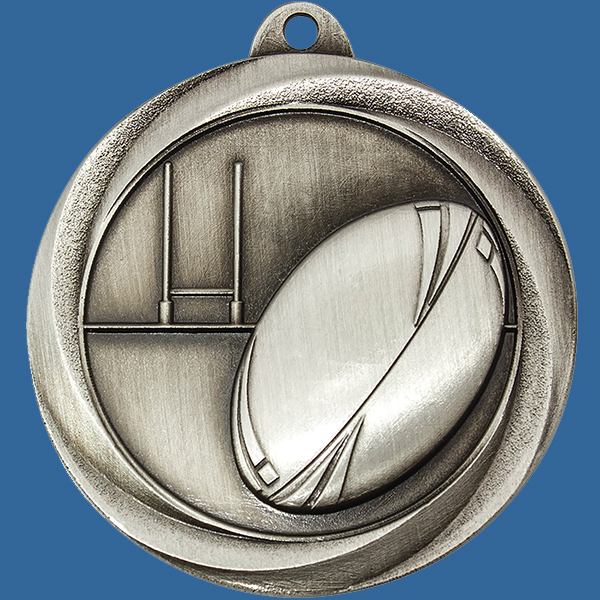 Rugby Medal Silver Econo Series ME913St