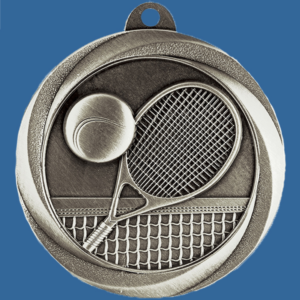 Tennis Medal Silver Econo Series ME918St