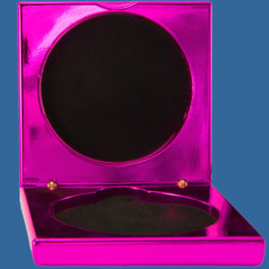 1404-2EPKe Electric Pink Metallic Medal Case - Fits 70mm Medals