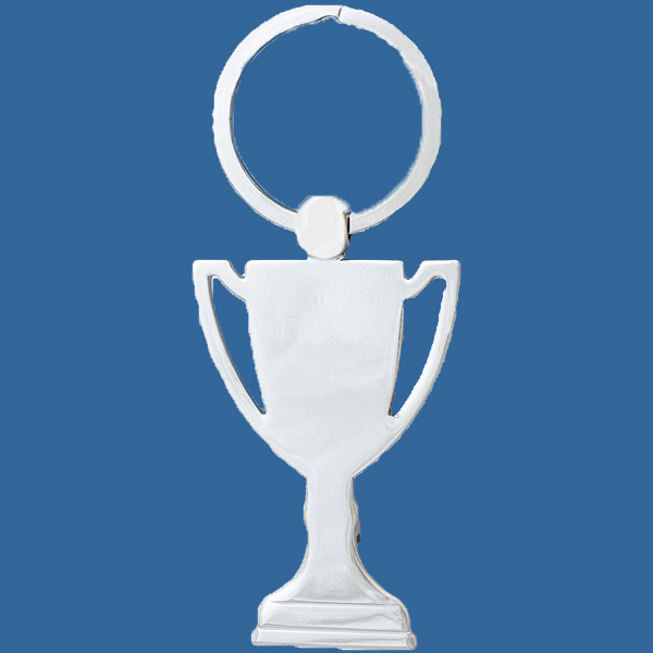 9947t Keyring Cup Bottle Opener Silver Metal with engraving area