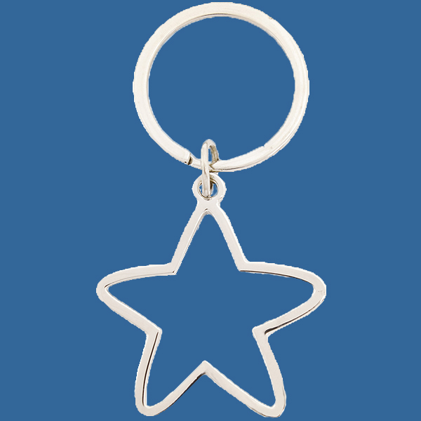 9948t Keyring Abstract Metal Star