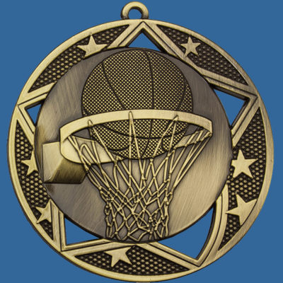 Basketball Medal Gold Galaxy Series MQ907Gt