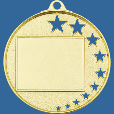 Bright Star Series Medal Back View - 30 x 25mm Engraving or Printed Plate Area