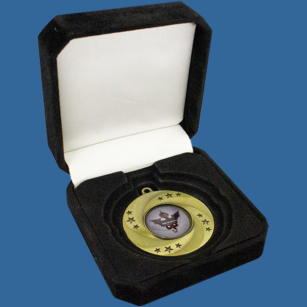 H60Kt Crown Black Medal Case Fits 50,60,70mm Medals