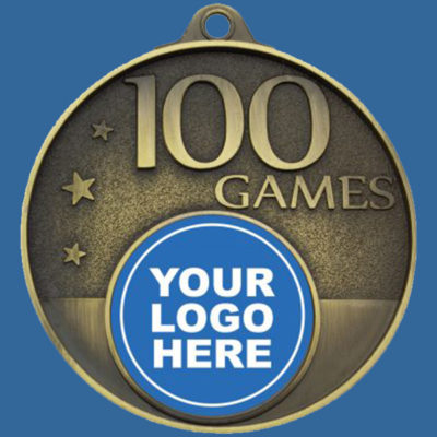 MC100Gt Finesse Series 100 Games Medal Antique Gold with 25mm Custom Insert