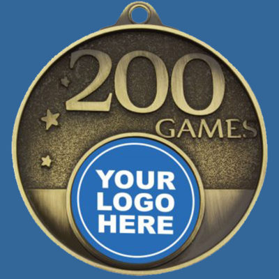 MC200Gt Finesse Series 200 Games Medal Antique Gold with 25mm Custom Insert