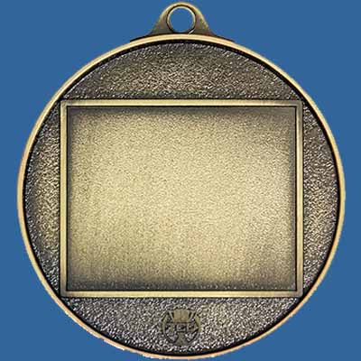 MCBackt Finesse Series Medal Back View 35 x 28mm Engraving or Printed Plate Area