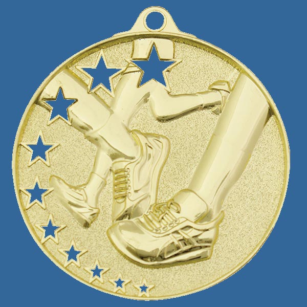 MH901Gt Bright Star Series Athletics Track Medal Antique Gold
