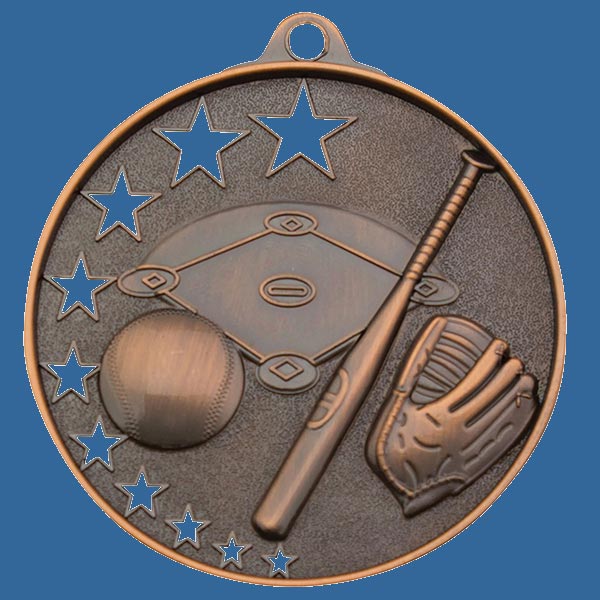 MH903Bt Bright Star Series Baseball Medal Antique Bronze