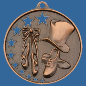 MH932Bt Bright Star Series Dance Medal Antique Bronze
