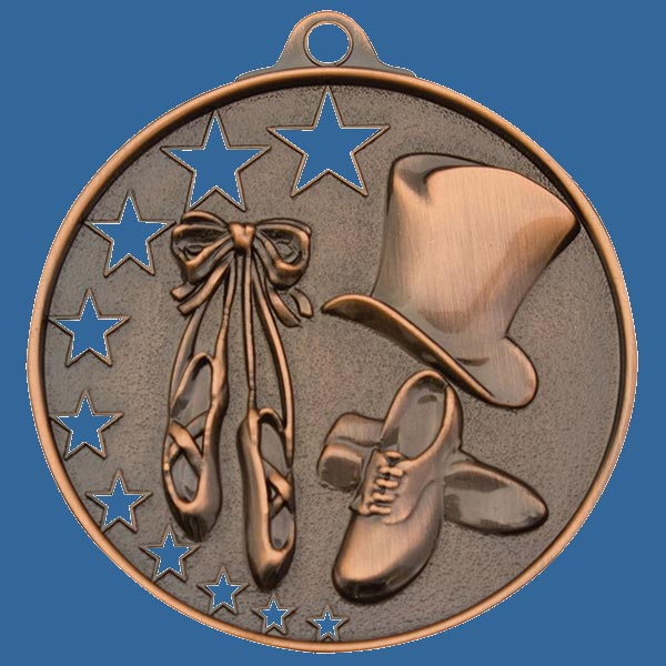 MH932Bt Bright Star Series Dance Medal Antique Bronze