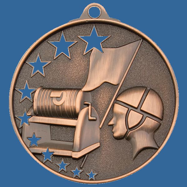 MH958Bt Bright Star Series Life Saving Medal Antique Bronze