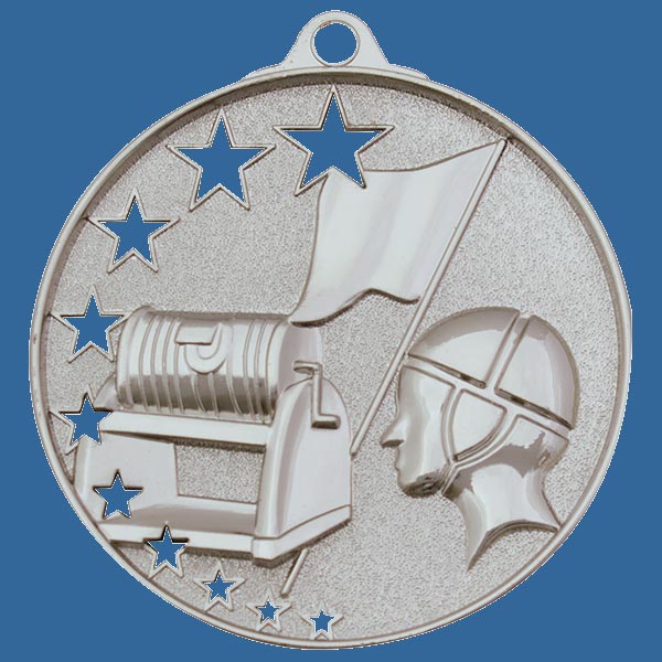 MH958St Bright Star Series Life Saving Medal Antique Silver