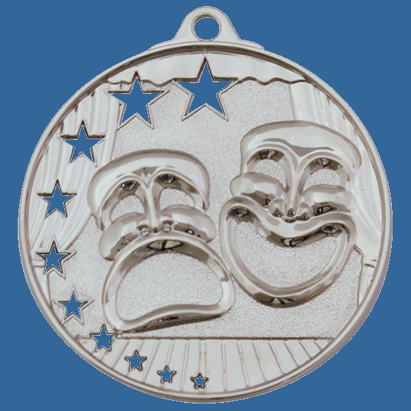 MH994St Bright Star Series Drama Medal Antique Silver