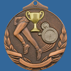 MT901Bt Two Tone Series Athletics Medal Antique Bronze