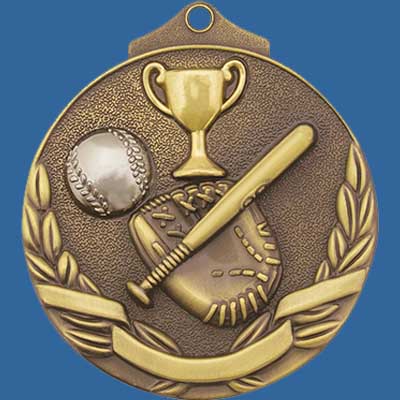 MT903Gt Two Tone Series Softball Medal Gold