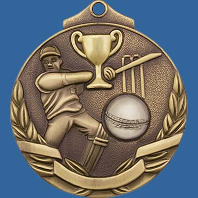 MT910Gt Two Tone Series Cricket Medal Gold