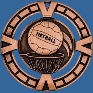 MY911Bt Varsity Series Netball Medal Antique Bronze