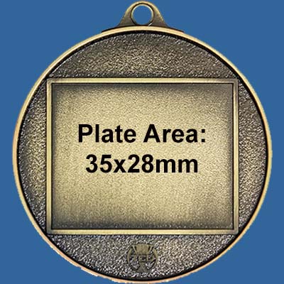 ME150Gt Shiny Stars Series Antique Gold Medal 50mm - 3mm Thick - Image 2
