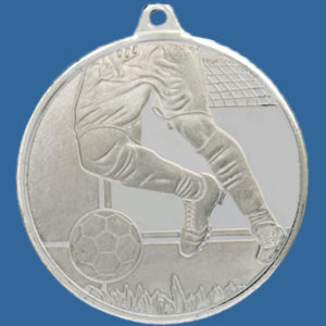Soccer Football Medal Silver Glacier Frosted Series MZ904St