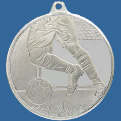 Soccer Football Medal Silver Glacier Frosted Series MZ904St