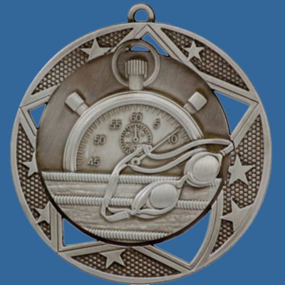 Swimming Medal Silver Galaxy Series MQ902St