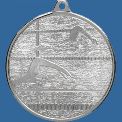 Swimming Medal Silver Glacier Frosted Series MZ902St