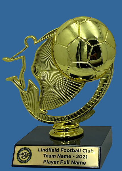 LF#4438t Gold Plastic Football Figurine