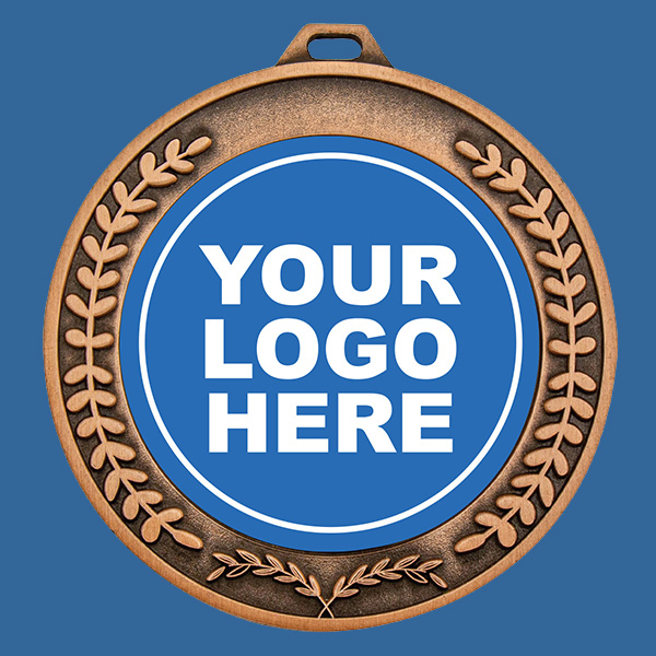 MY204Bt Accolade Medal Antique Bronze - 70mm Diameter - 4mm Thick