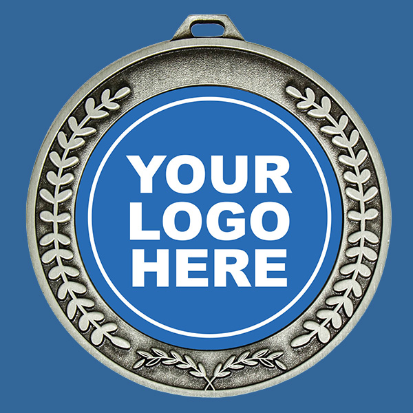 MY204St Accolade Medal Antique Silver - 70mm Diameter - 4mm Thick