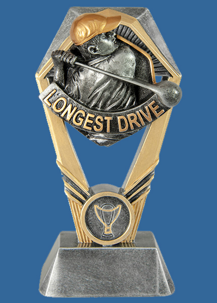 18_+RI10LDe Hex Tower Series Longest Drive Resin Trophy