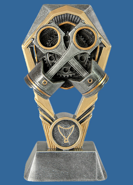 18_+RI23Be Hex Tower Series Pistons Resin Trophy