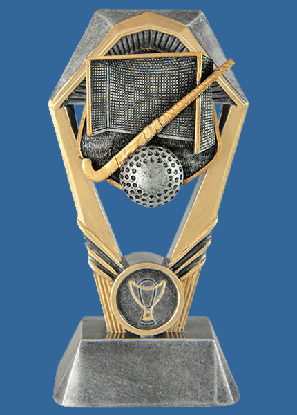 18_+RI24G Hex Tower Series Hockey Resin Trophy