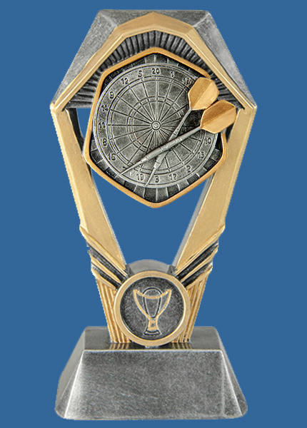 18_+RI26Ge Hex Tower Series Darts Resin Trophy