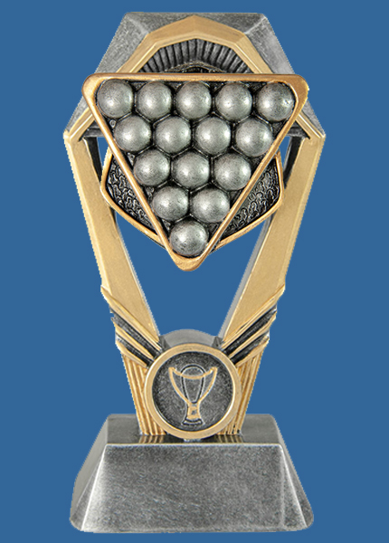 SNOOKER TROPHY SIZE 24.5 CM FREE ENGRAVING A1058D RESIN POOL 