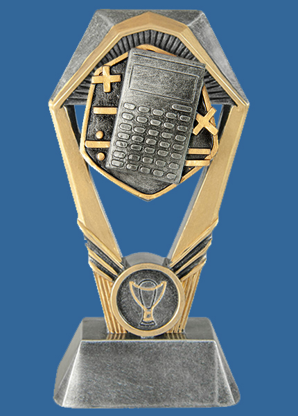 18_+RI40Ge Hex Tower Series Maths Resin Trophy