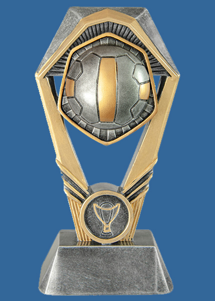18_+RI8Be Hex Tower Series Netball Resin Trophy