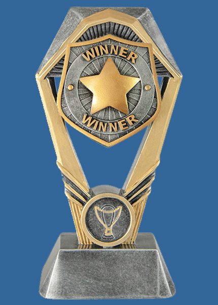 18_+RI91Ce Hex Tower Series Winner Resin Trophy