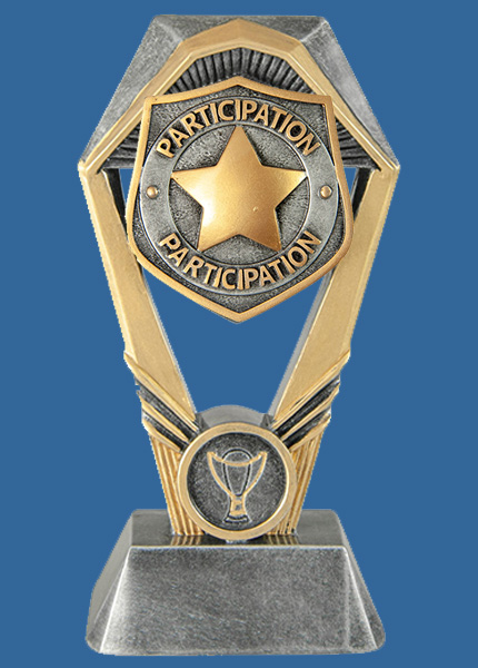 18_+RI91Ee Hex Tower Series Participation Resin Trophy