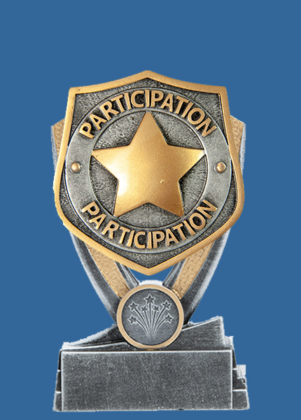 23_+RI91Ee Hero Tower Series Participation Resin Trophy