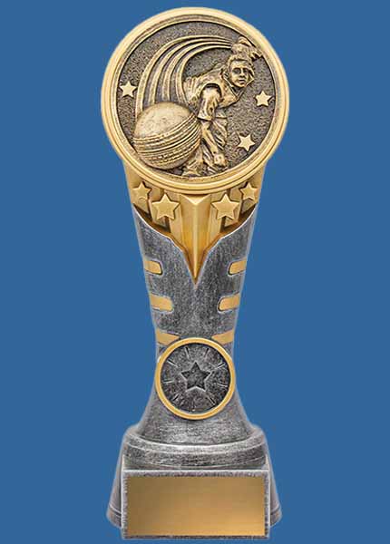 KN211_t Ikon Series Cricket Bowling Resin Trophy