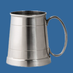 ITJ__Pr Pewter Plated Brass Tankard Charles