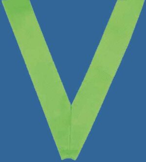 Fluro Ribbons Green Fluro Medal Ribbon with Clip - KKFGi • Sydney Awards & Trophies