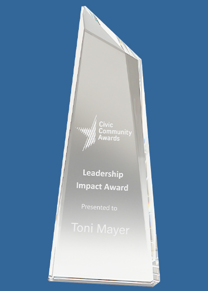 CT44_t Signal Peak Clear Crystal Award (25mm thick)