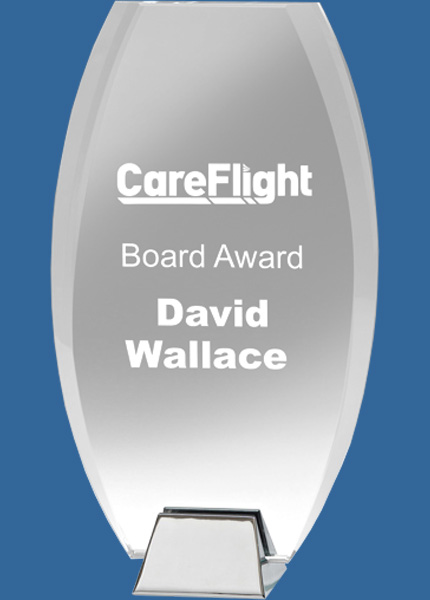 GM114_t Portal Clear Glass Trophy with detachable Metal Base