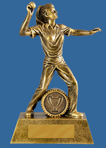 742-1FFLDAe Resin Cricket Trophy Female Fielder