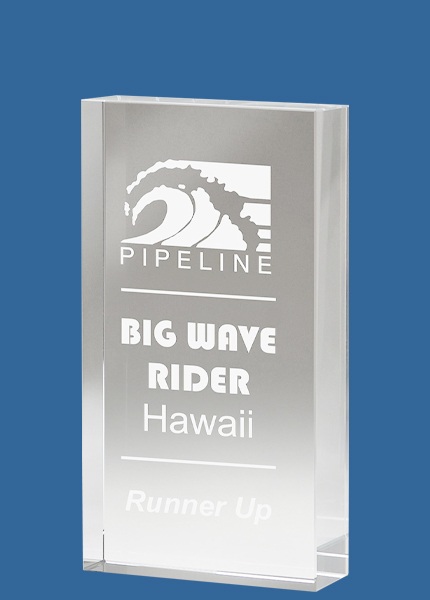 CC101_t Block Clear Crystal Award (40mm thick)